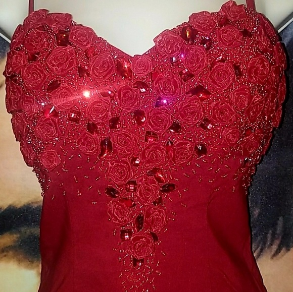 Tatyana Hermosa Dress 50s Valentine Red Ruby Roses - Picture 2 of 8